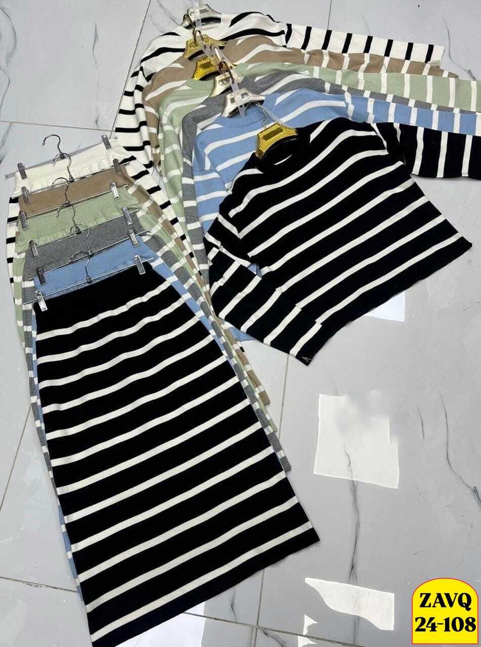 костюм трикотажный с юбкой,костюм с юбкой в полоску,костюм двойка двухнитка,,трикотажный костюм с юбкой "тысяча столиц"