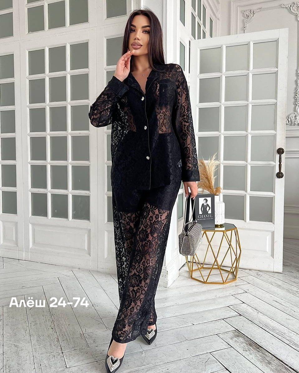 костюм двойка гипюр,костюм гипюровый брючный,брючный костюм с кружевным,костюм кружевной брючный havadi,женский костюм двойка гипюр