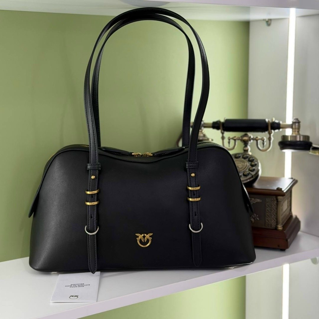 сумка pinko женская,сумки pinko,сумка,сумка тоут pinko,черная кожаная сумка