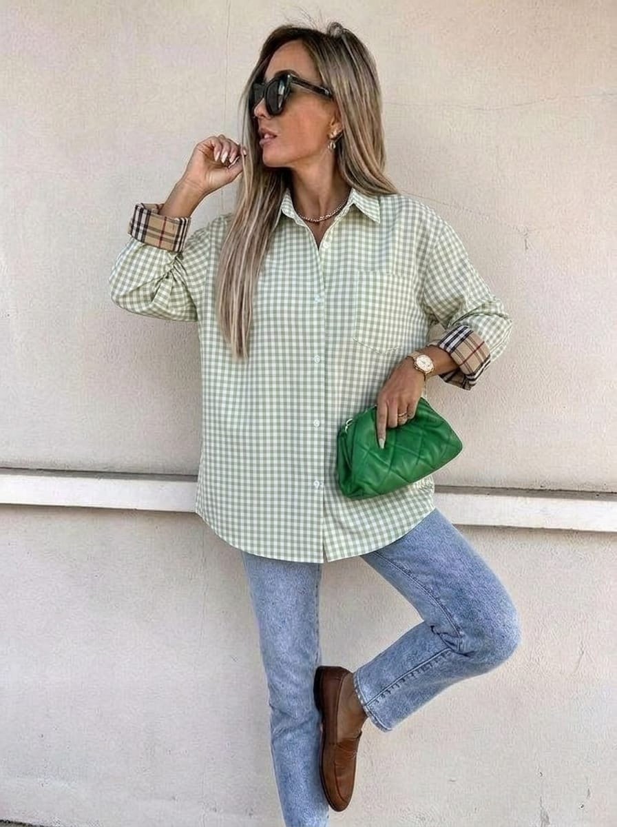 рубашка в клетку оверсайз женская,женская рубашка,рубашка в клетку,клетчатая рубашка,рубашка повседневная