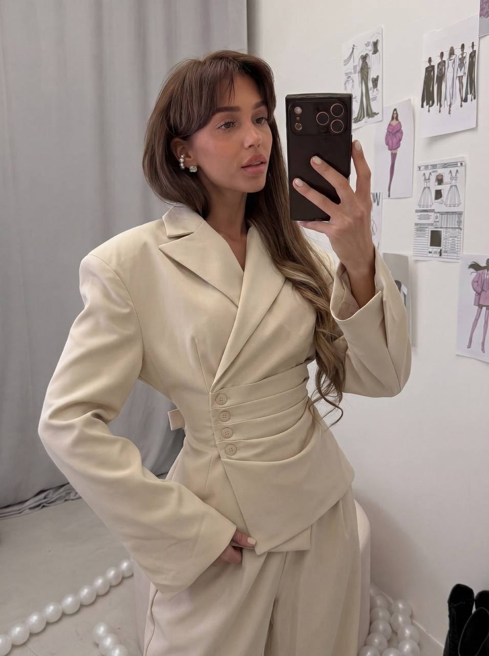 брючный костюм,брючный костюм sorochinskaya 0613004 красный,женский костюм,брючный костюм +топ,красный брючный костюм