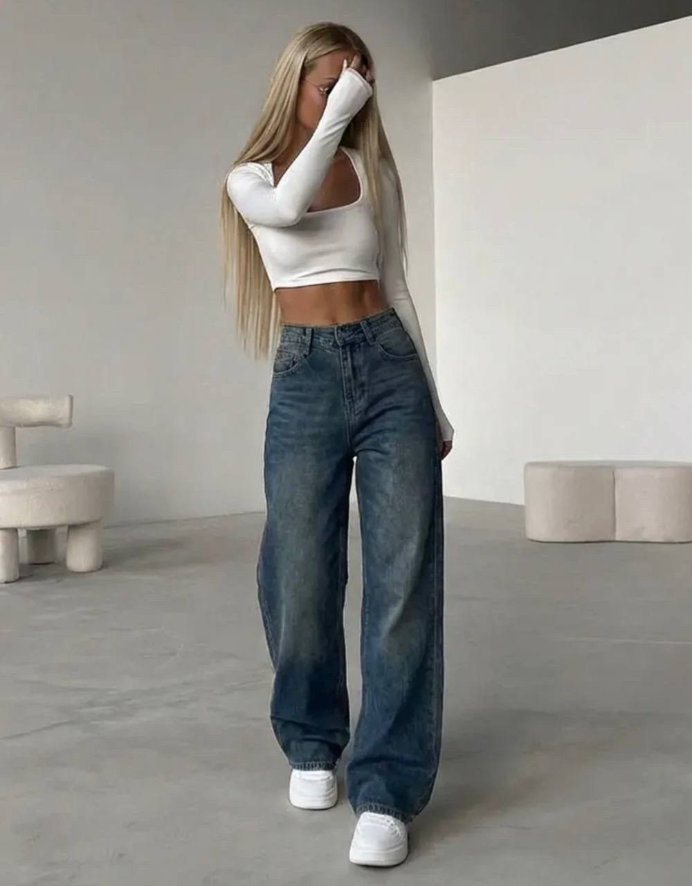 джинсы широкие eliff,широкие джинсы,джинсы палаццо,джинсы женские широкие,женские джинсы