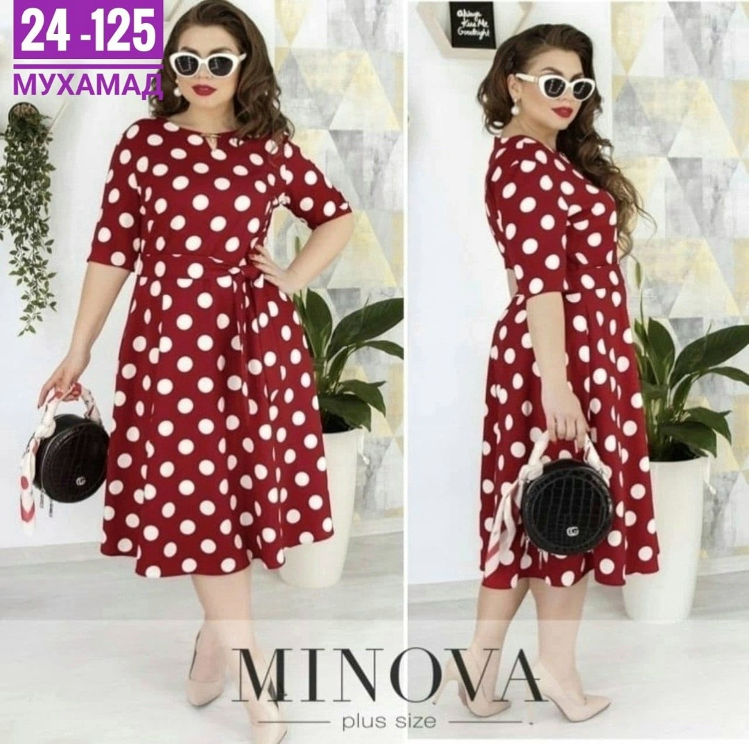 женские платья больших размеров,платье большие размеры,платье в горошек ,платье женское в горошек ,женское платье в горох