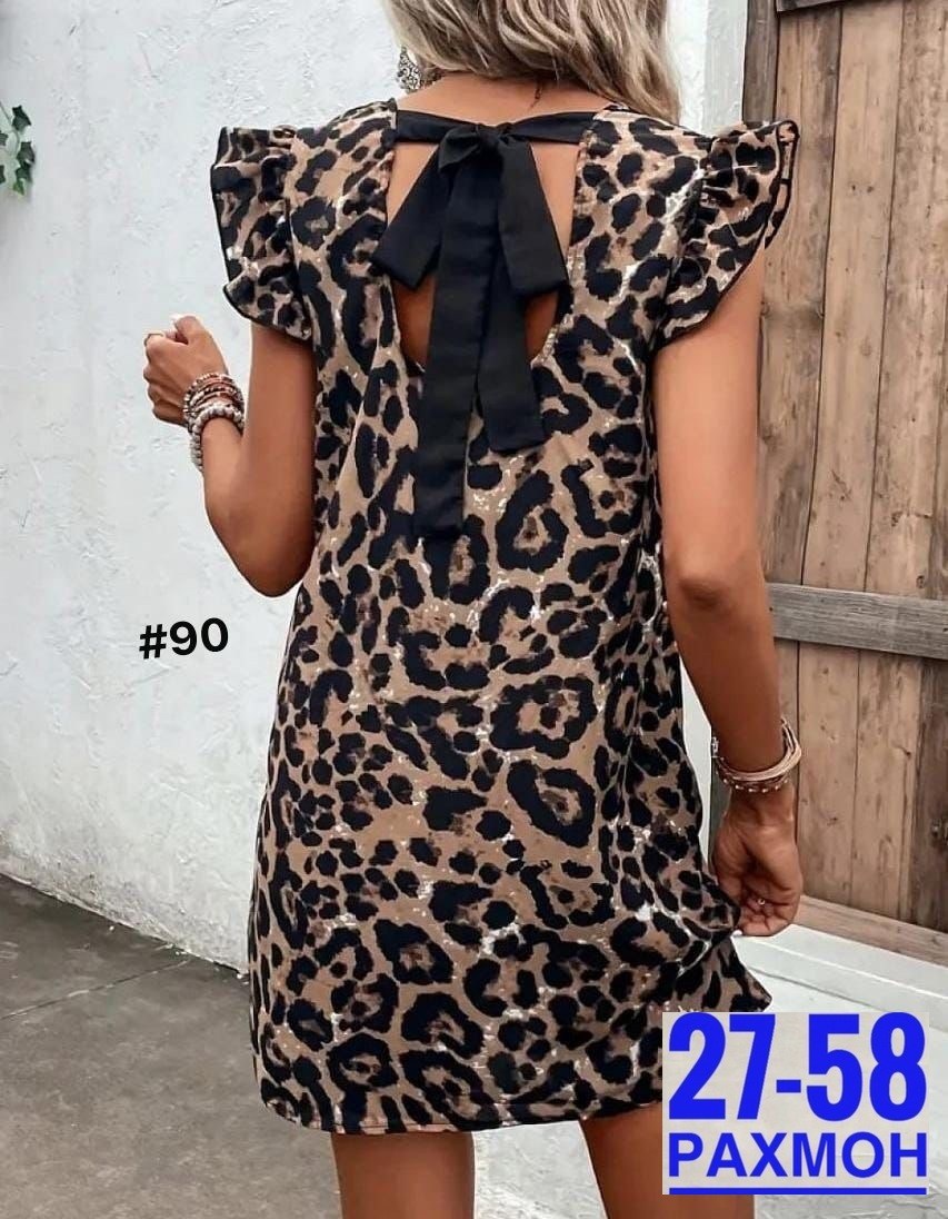 платье с леопардовым принтом,мини-платье с леопардовым принтом коричневый,платье женское леопардовое,платье летнее,повседневные платья