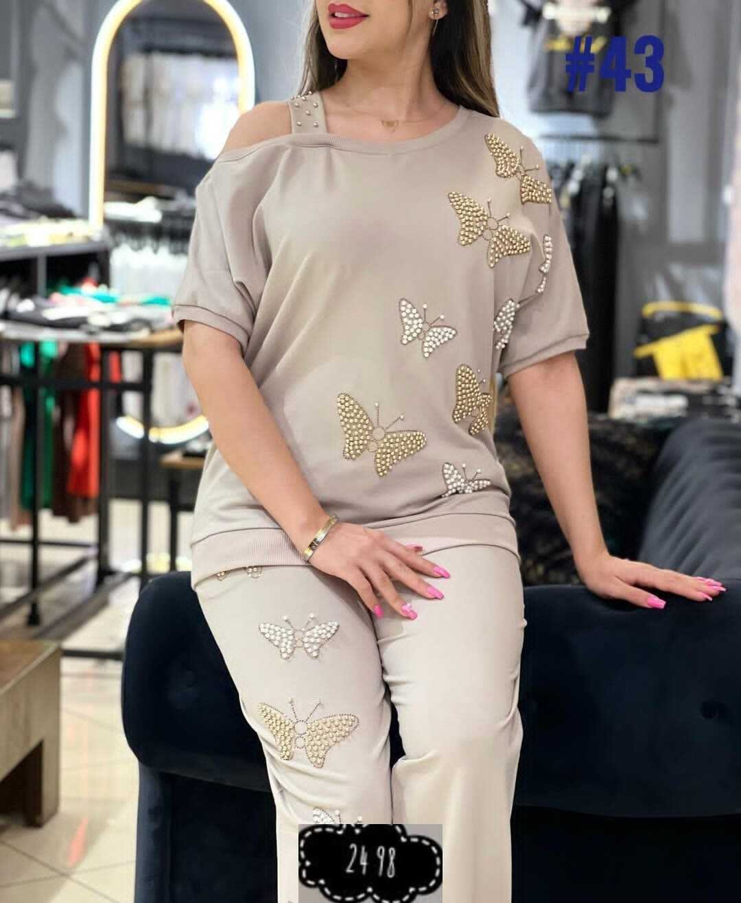 женский костюм двойка,костюм женский,костюм трикотаж,трикотажные костюмы женские,женский костюм из мягкого трикотажа с бабочками