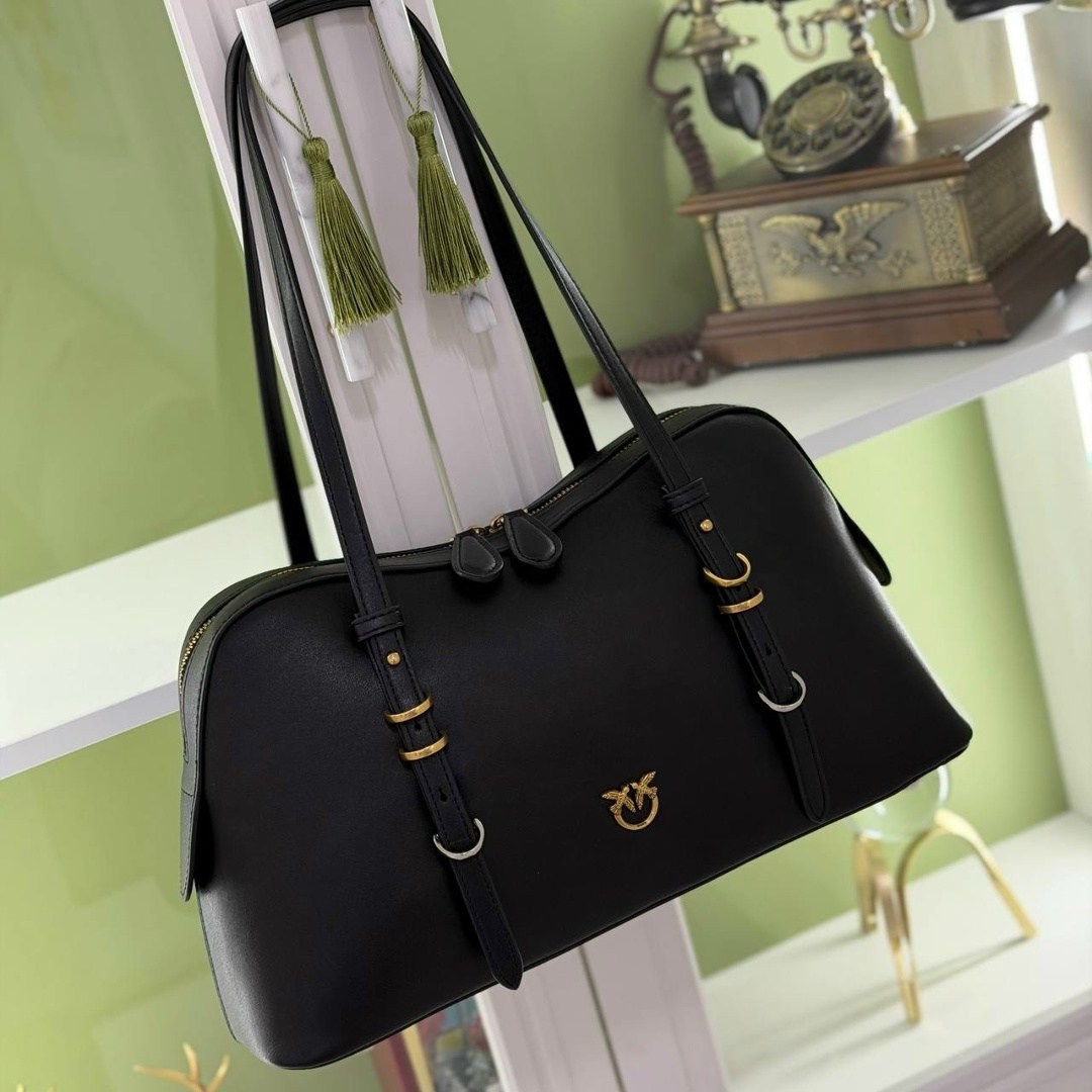 сумка pinko женская,сумки pinko,сумка,сумка тоут pinko,черная кожаная сумка