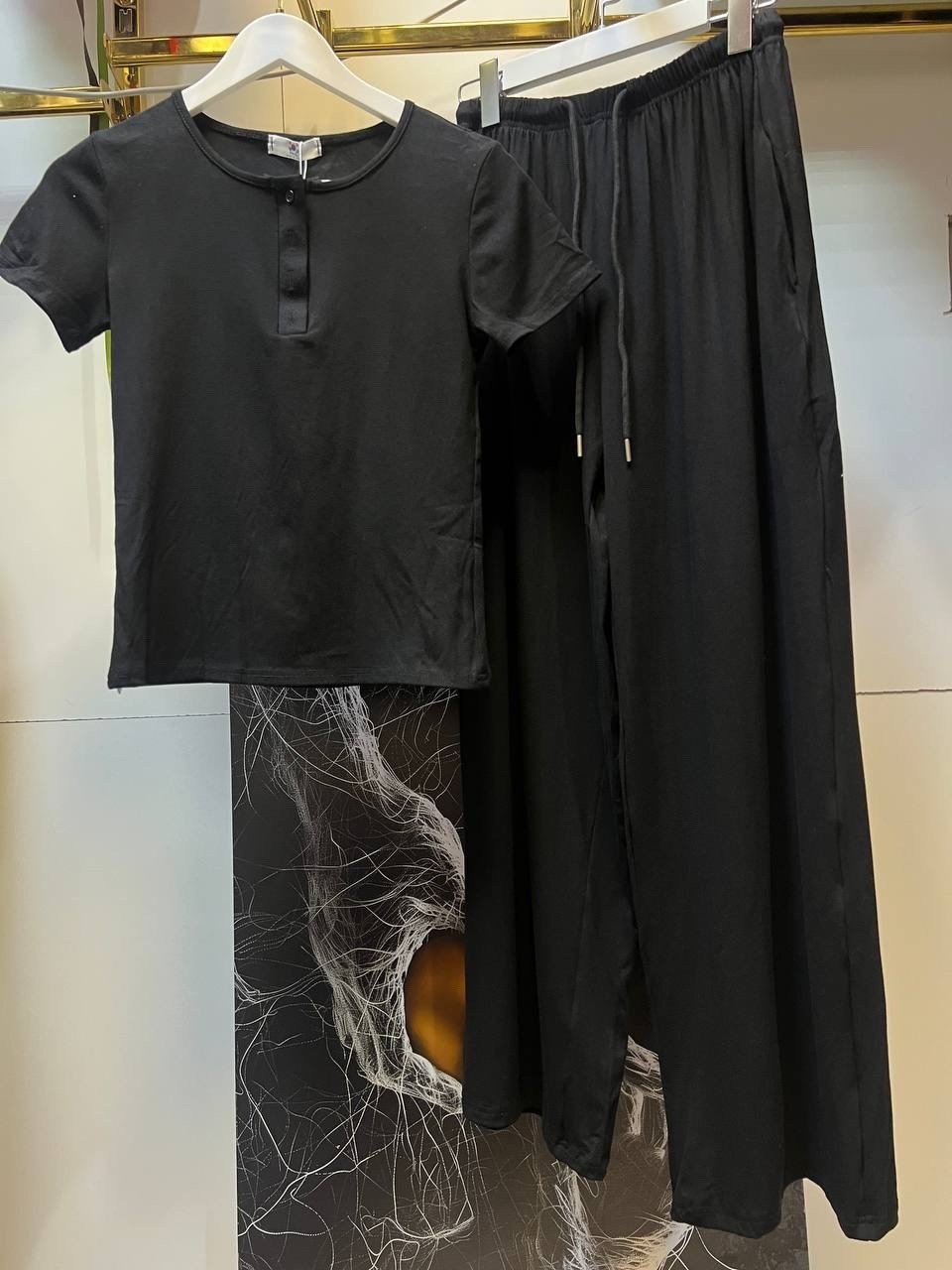 брючный костюм,брюки комплект,широкие брюки,брючный комплект,брюки с широкими штанинами