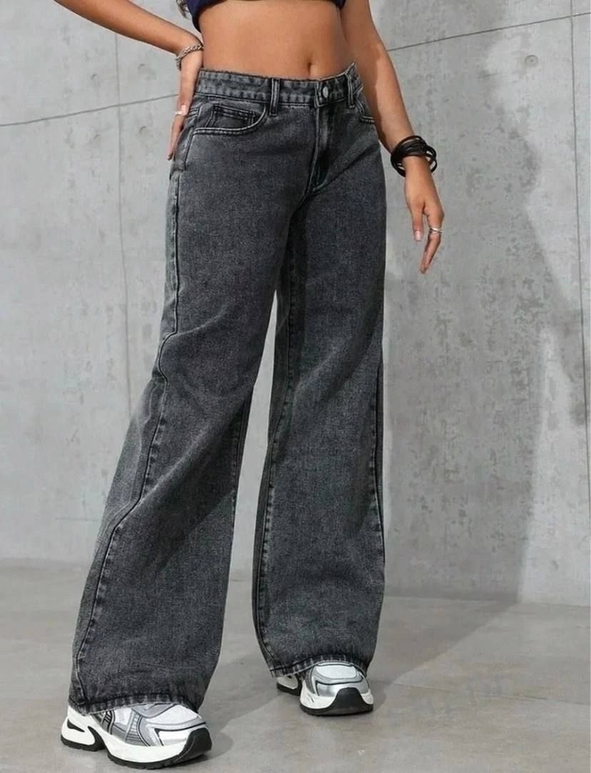 джинсы клеш широкие с высокий посадкой,джинсы-палаццо,женские широкие джинсы,джинсы,джинсы клеш широкие с высокий посадкой арт. 11302382