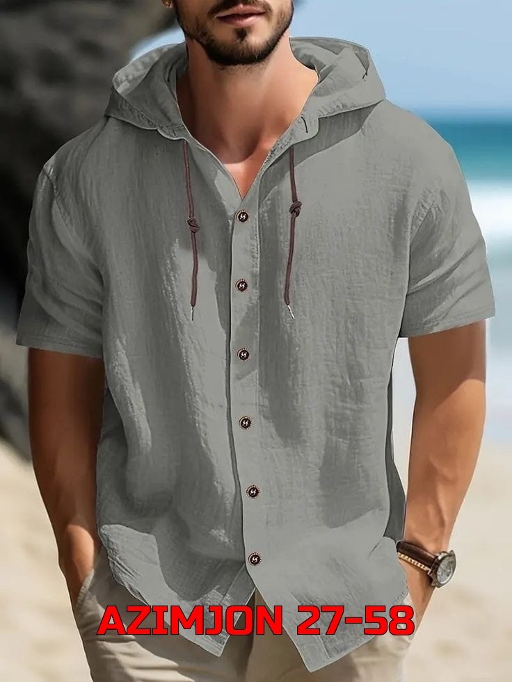 рубашка с капюшоном,летние рубашки,мужская льняная рубашка,мужская повседневная рубашка,повседневная рубашка