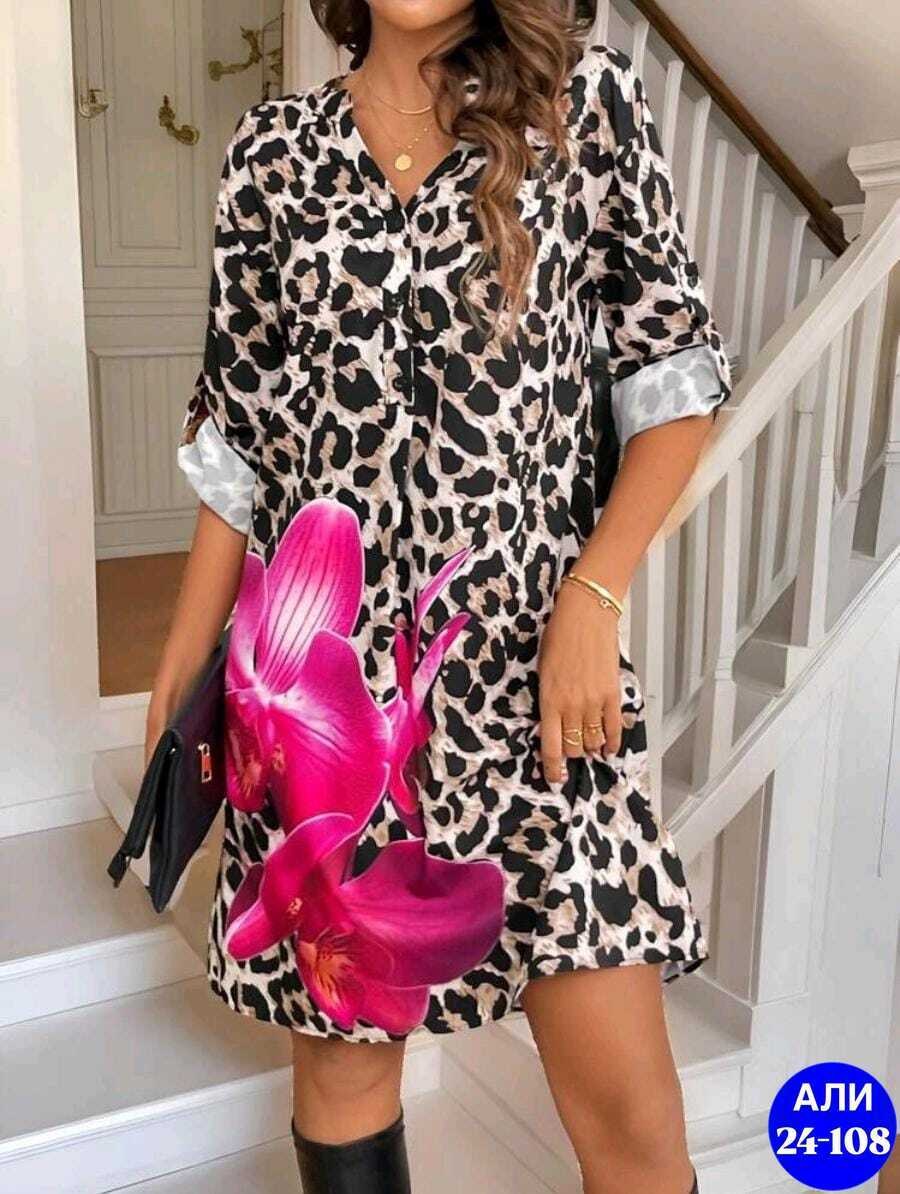 платье с леопардовым принтом,платье леопардовое женское,платье леопардовый принт,платье женское леопард,платье туника от george с леопардовым принтом