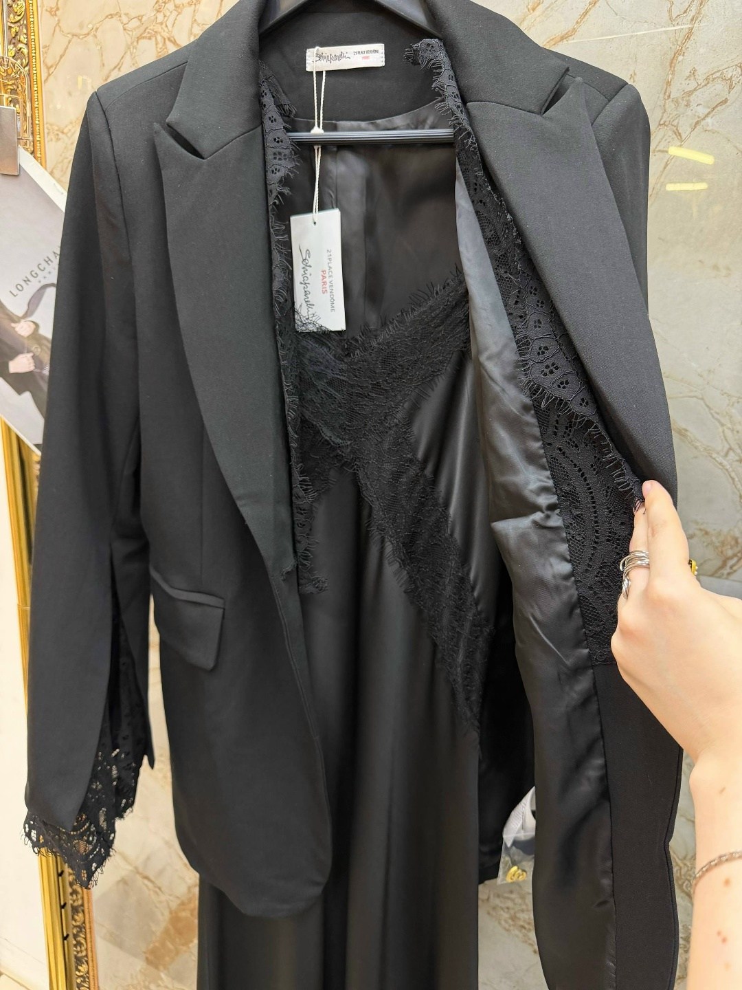 костюм женский,брючный костюм женский,женский дизайнерский костюм элегантный кружевной блейзер и брюки-клеш,костюм классический,элегантный кружевной блейзер и брюки-клеш