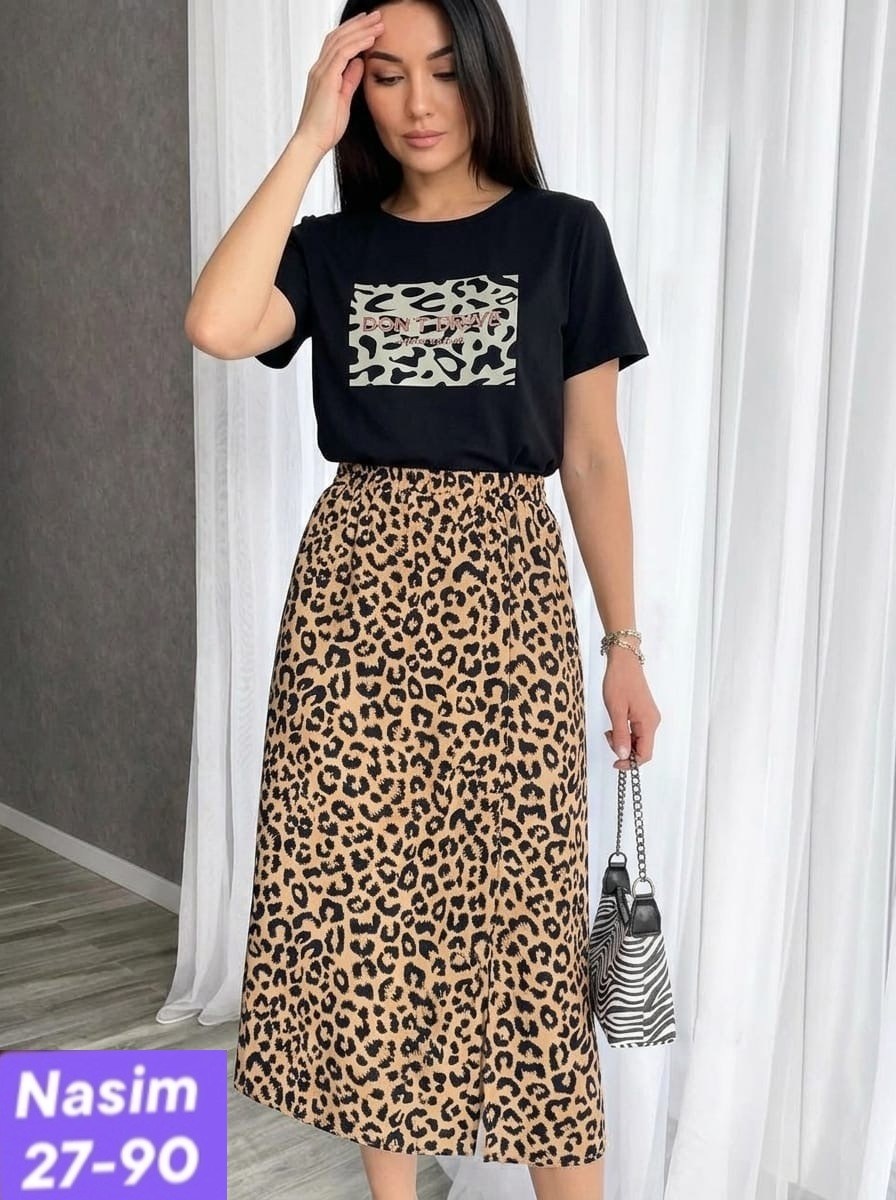 юбка,юбка женская,юбка миди,юбка стильная,леопардовая юбка
