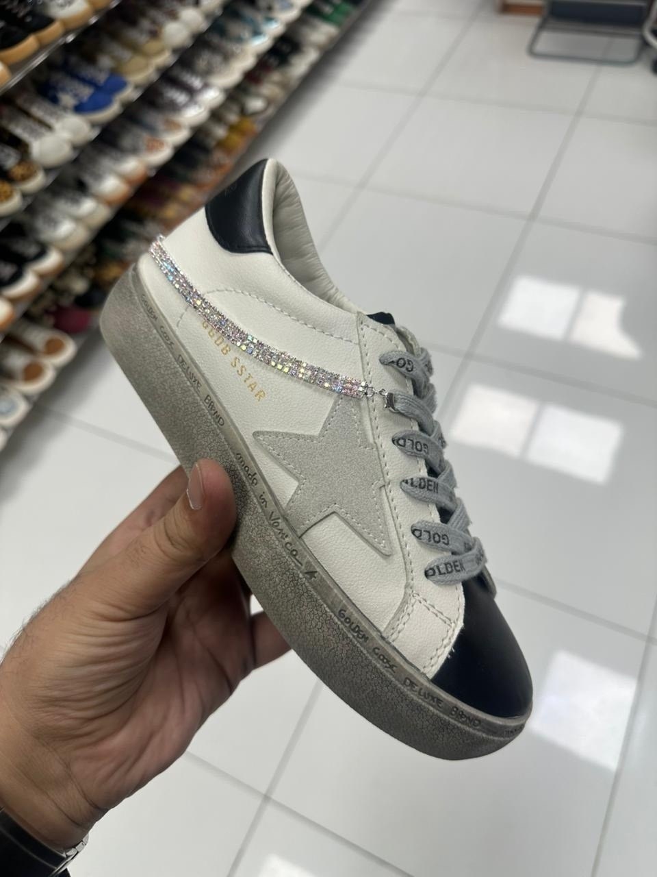 golden goose кеды hi star с блестками белый,,кроссовки golden goose,golden goose sneakers,golden goose