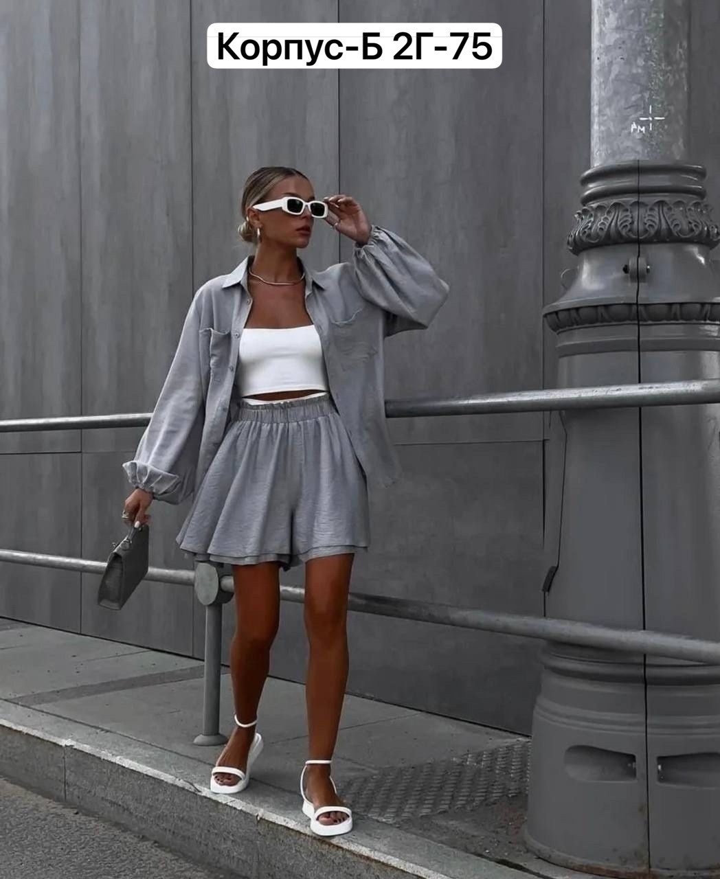 костюм летний рубашка и шорты msia 224631092,костюм летний с шортами и рубашкой оверсайз katalinof цвет голубой,модные костюмы,летний костюм с шортами и рубашкой оверсайз,костюм женский летний повседн
