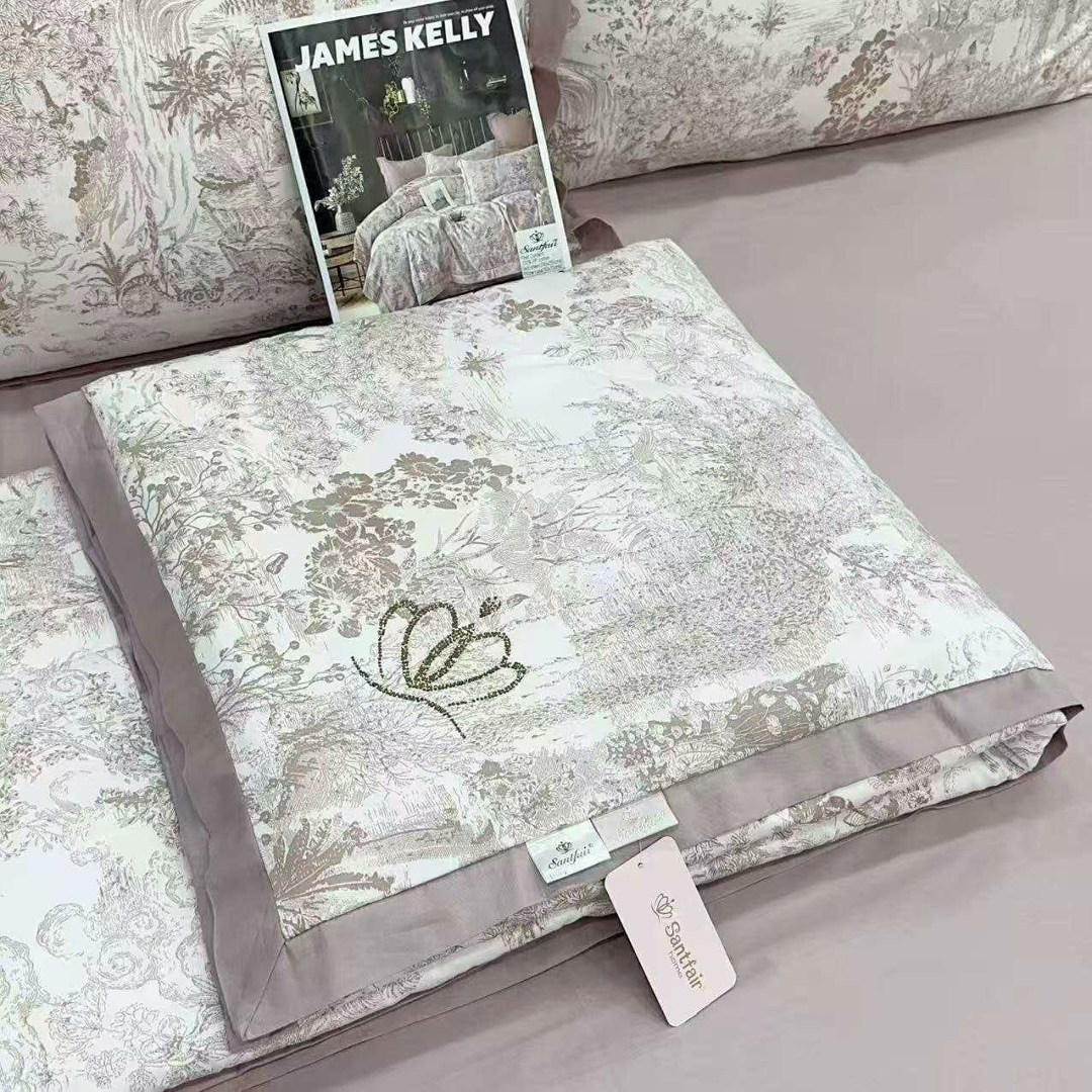 комплект постельного белья с готовыми одеялами,комплект постельного белья с одеялом santfair,постельное белье ,семейный комплект постельного белья с готовым,постельного белья