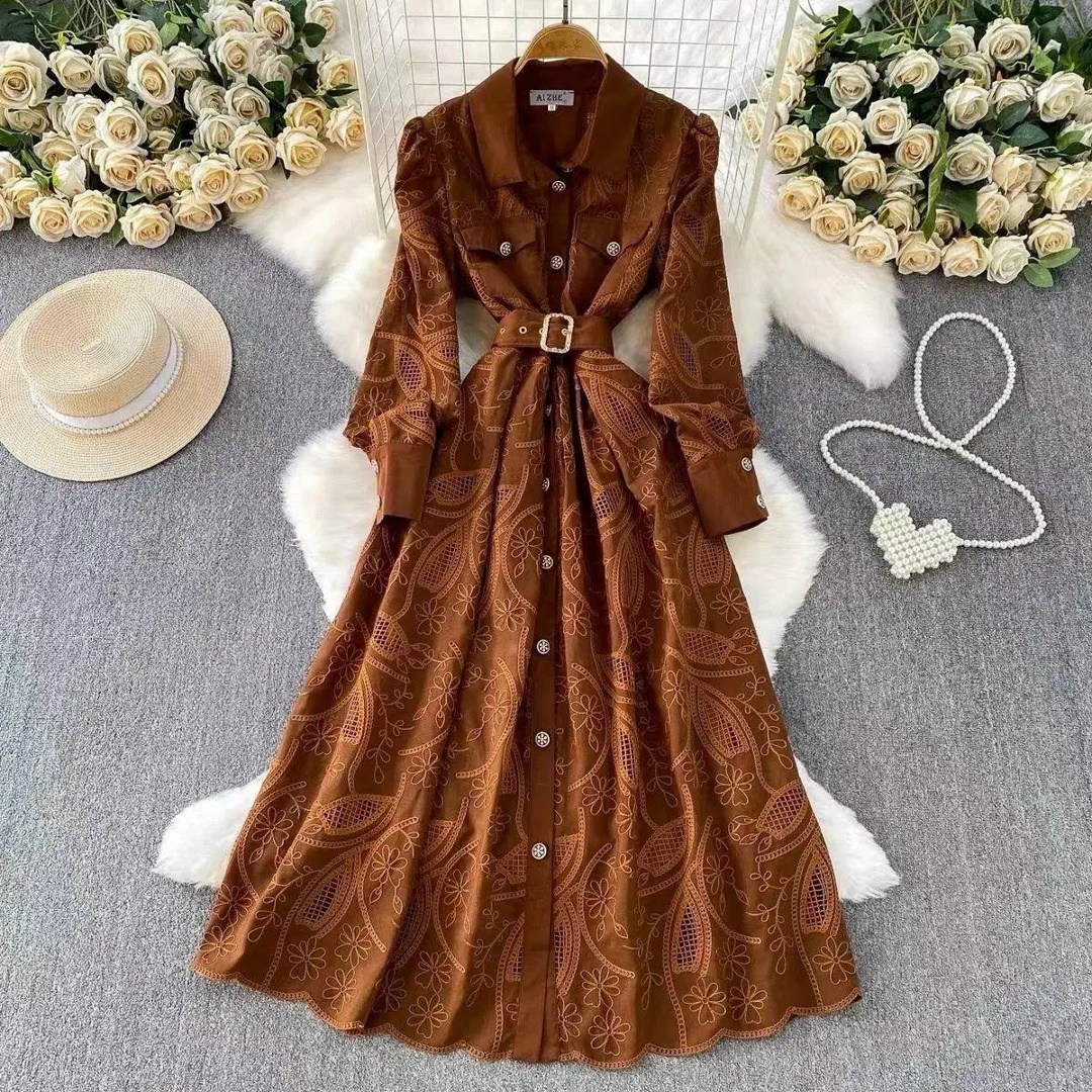 коричневое платье,платье женское вельвет вельветовое,вельветовое платье миди,платье,vesnaletto 3989-2 - коричневое вельветовое макси платье с кокетками, рельефами и съемным поясом