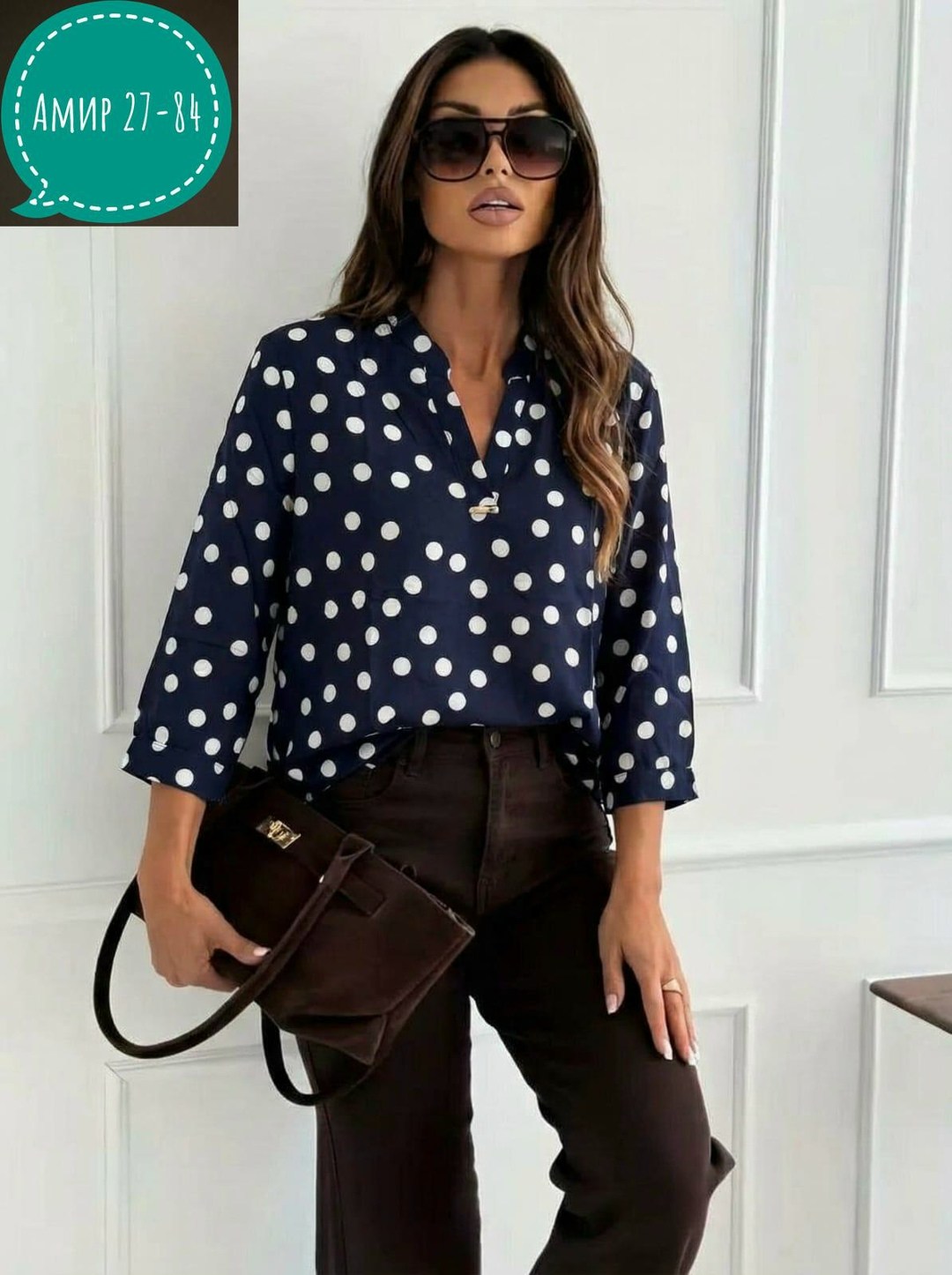 блузка в горошек,блузка в горох,блузка женская,повседневная блузка,модная блузка