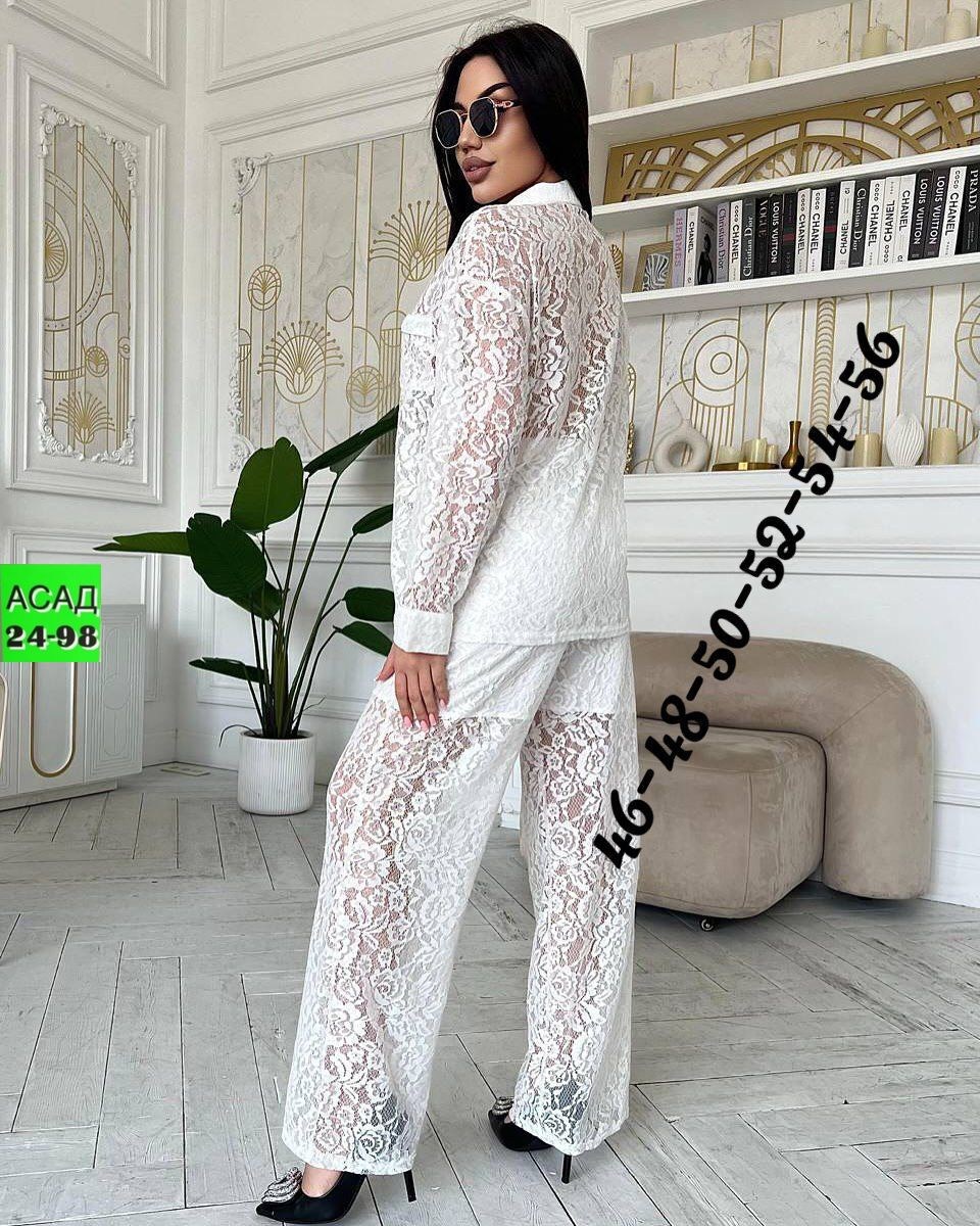 костюм двойка гипюр,костюм кружевной брючный с поясом гипюр emberens,брючный костюм,женский костюм двойка гипюр,гипюровый костюм