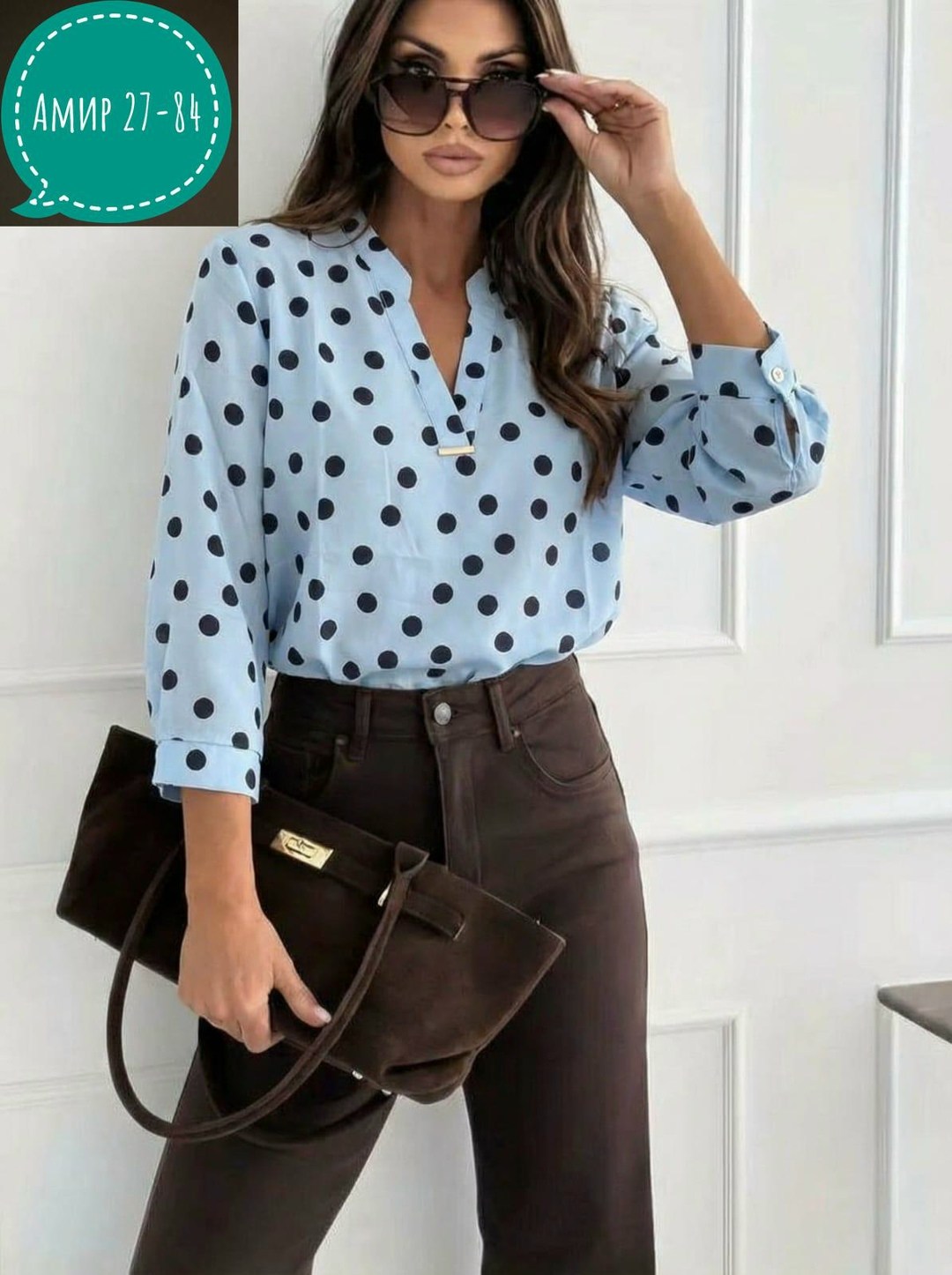 блузка в горошек,блузка в горох,блузка женская,повседневная блузка,модная блузка