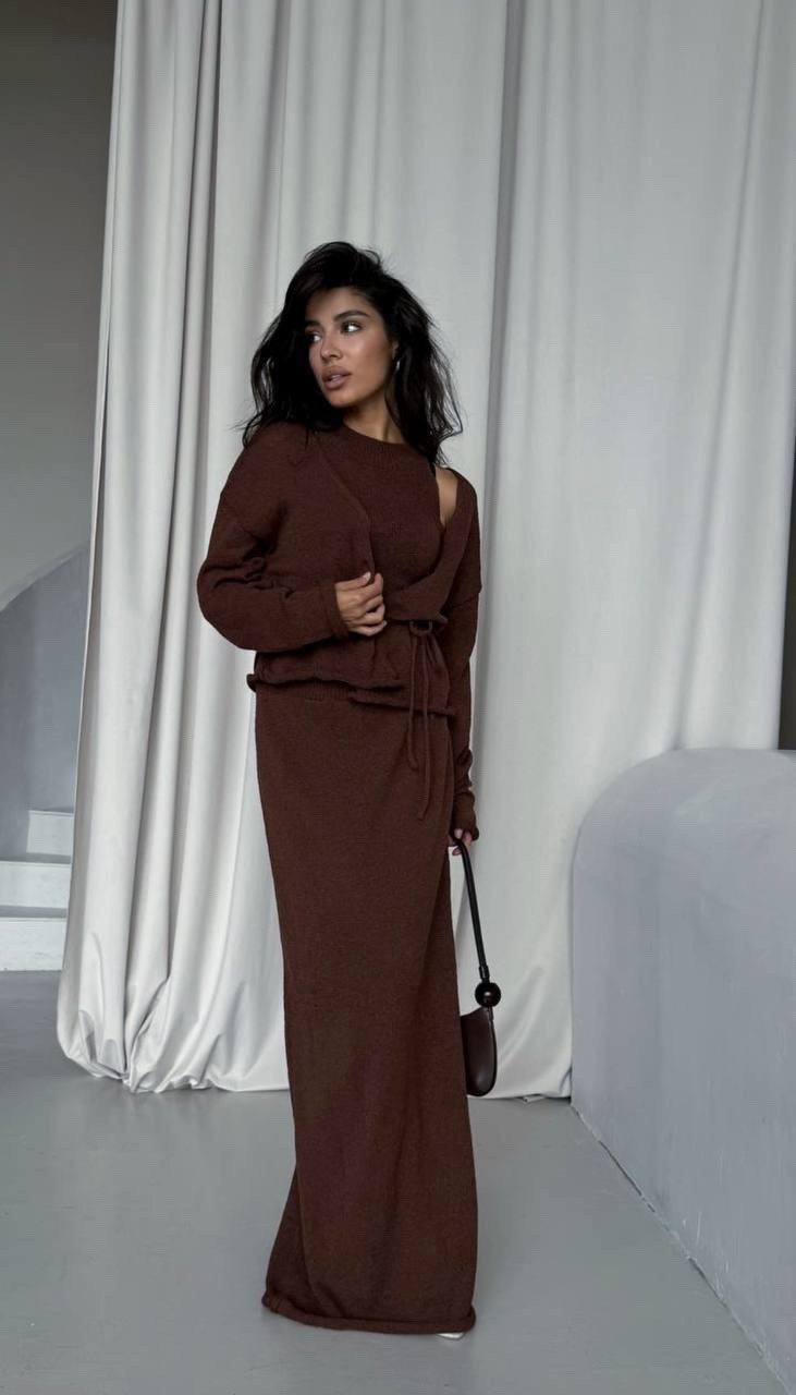 стильные костюмы,костюм с юбкой макси,костюм с юбкой,костюм трикотажный с длинной юбкой desire store,женский костюм