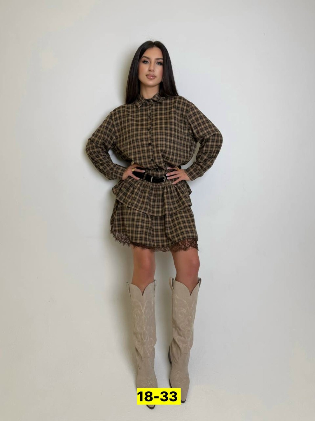 костюм двойка с юбкой и рубашкой в клетку btf brand,костюм с юбкой и рубашкой,костюм женский в клетку,костюм в клетку,костюм с рубашкой и юбкой в клетку