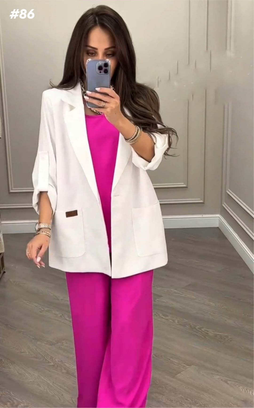 брючный костюм anelli 1398 фуксия,женский брючный костюм двойка,костюм двойка женская,костюм с брюками нарядный,костюм с брюками