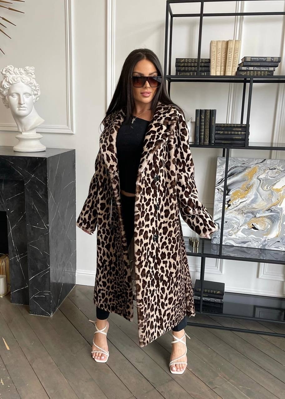 шуба леопард искусственная длинная с поясом,шуба леопардовая искусственная,шуба леопард длинная с поясом экомех,леопардовая шуба,шуба искусственная модная одежда леопард