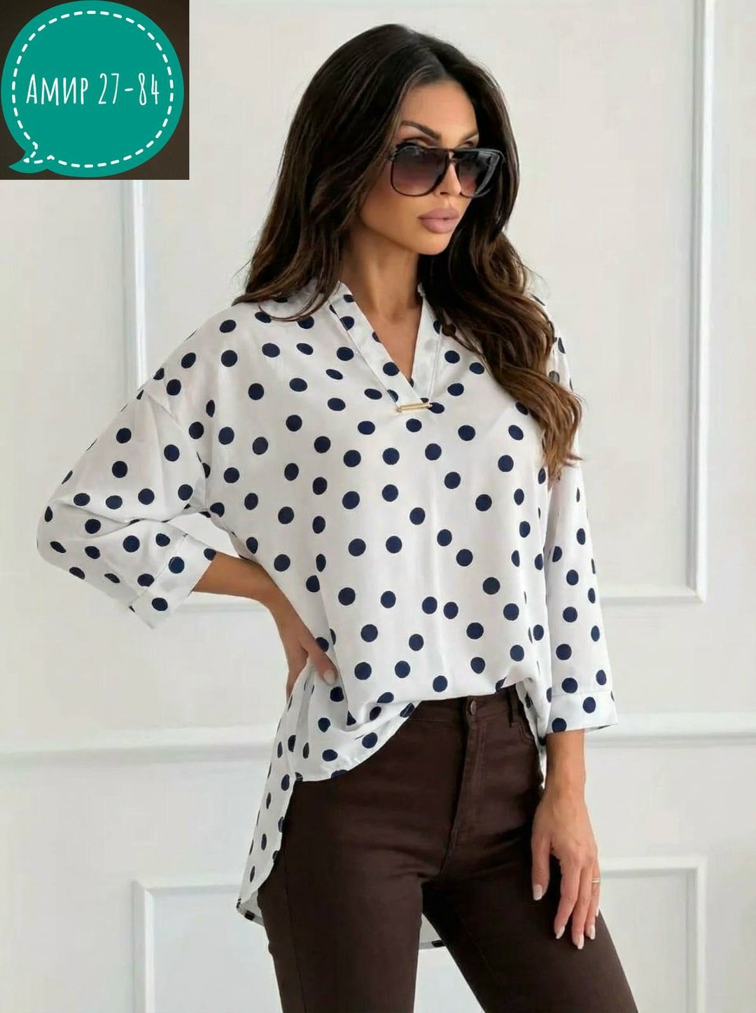 блузка в горошек,блузка в горох,блузка женская,повседневная блузка,модная блузка