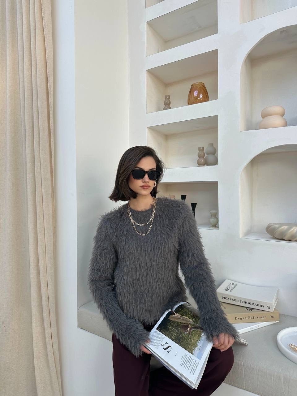 пушистая кофта,пушистый джемпер,стильный свитер,пушистый свитер