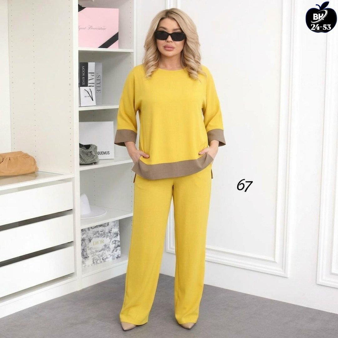 брючный костюм больших размеров,брючный горчичный женский костюм-двойка большого размера,костюм женский,костюм с брюками,костюм женский стильный брючный летний больших размеров,двойкагорчичная