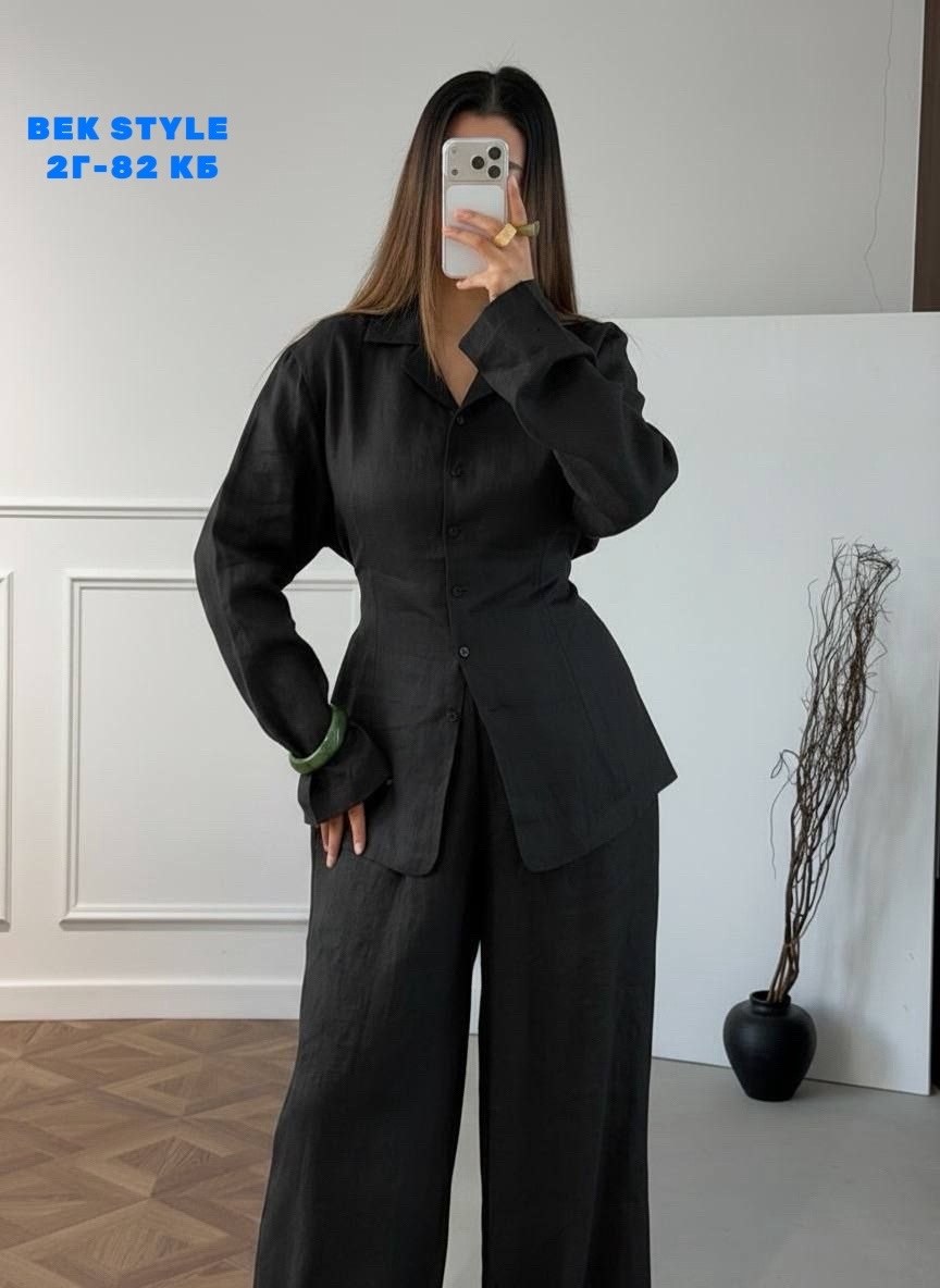костюм женский льняной,льняной брючный костюм,льняной костюм,костюм брючный с рубашкой льняной летний оверсайз,брючной костюм с рубашкой