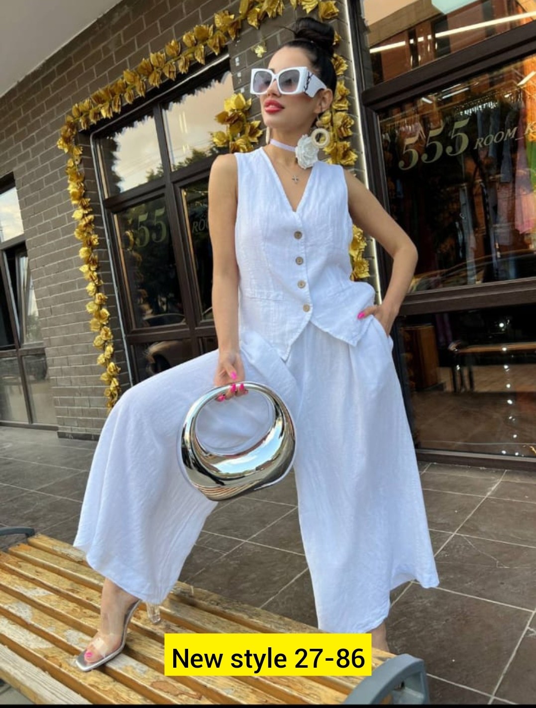 брючный костюм,белый брючный костюм,костюм брючный с жилетом,костюм с жилетом,льняной костюм с жилетом женский