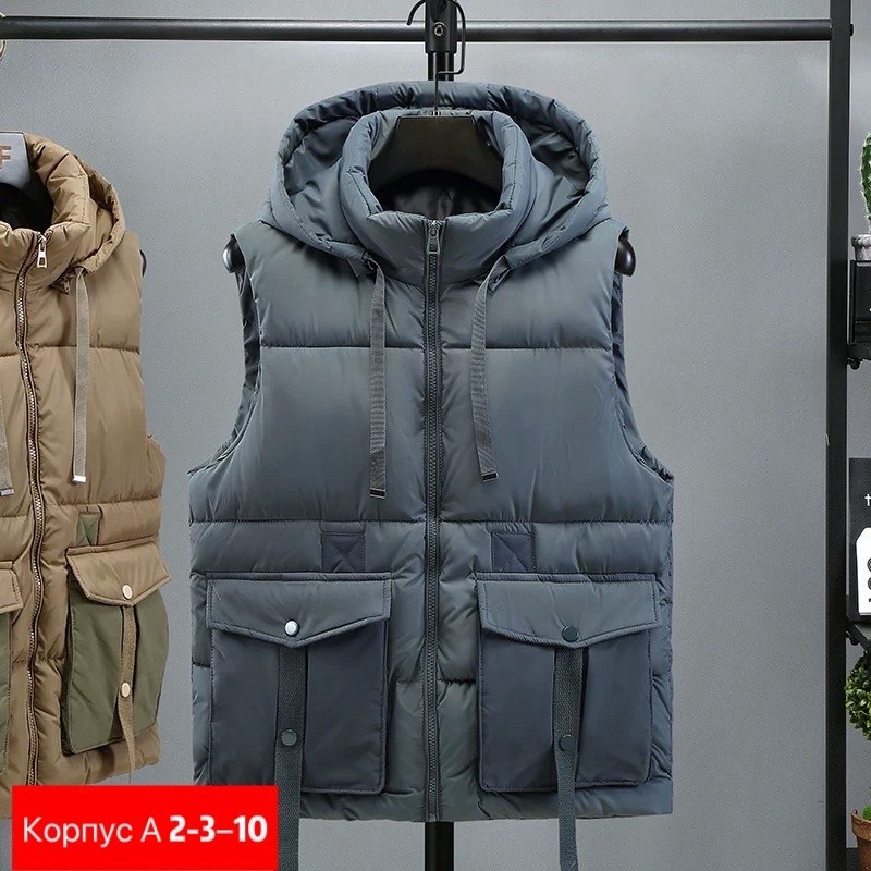 мужской жилет с капюшоном,жилет с капюшоном,жилетка повседневная,жилет,жилет повседневный