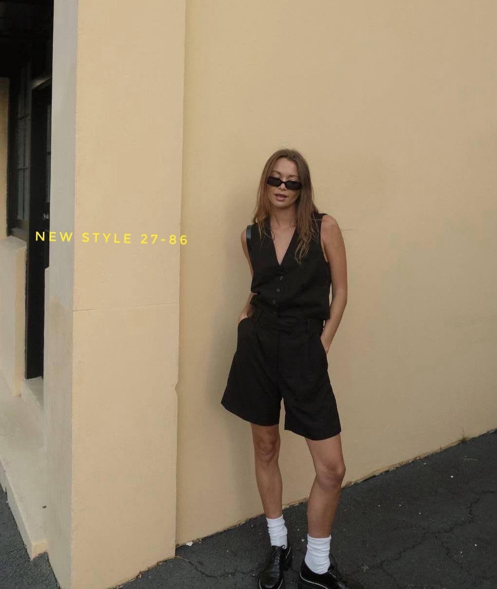 костюм двойка женская,костюм женский с шортами,летний костюм с шортами,стильные костюмы,стильные женские костюмы