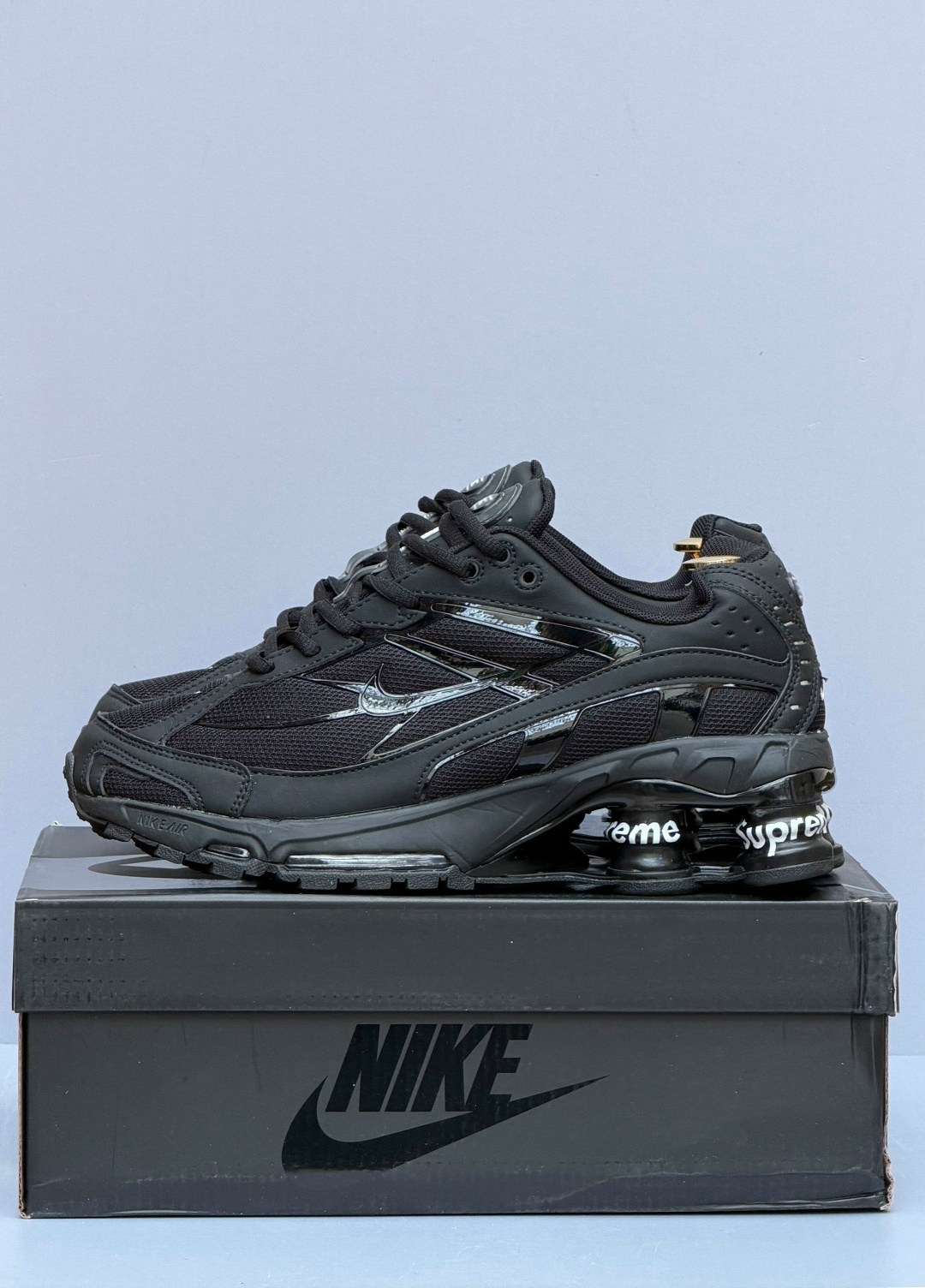 supreme x nike shox ride 2,supreme nike shox ride 2,nike shox ride 2,кроссовки,кроссовки supreme x nike shox ride 2 sp черные