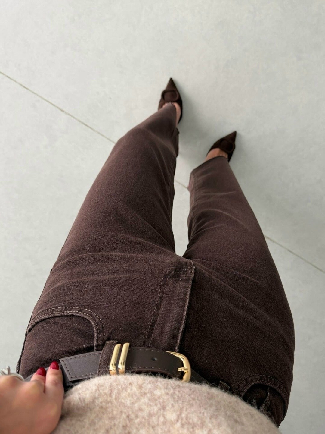 джинсы стильные,брюки джинсы,женские брюки,коричневые джинсы широкие,коричневые джинсы