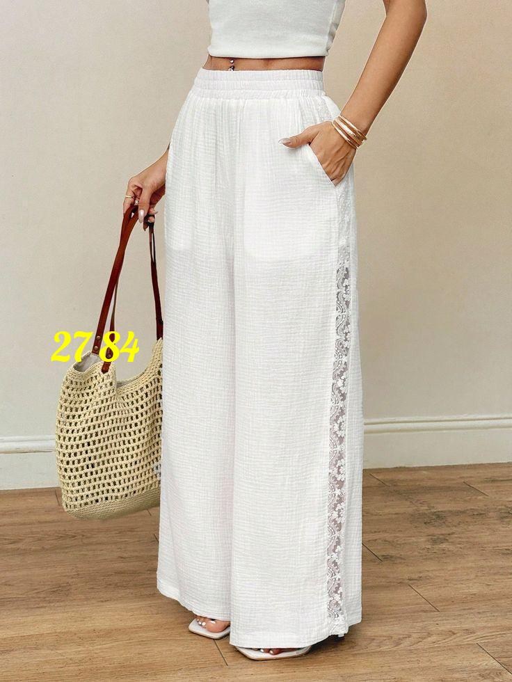 широкие брюки,повседневные брюки,женские широкие брюки,летние брюки,кружевные брюки