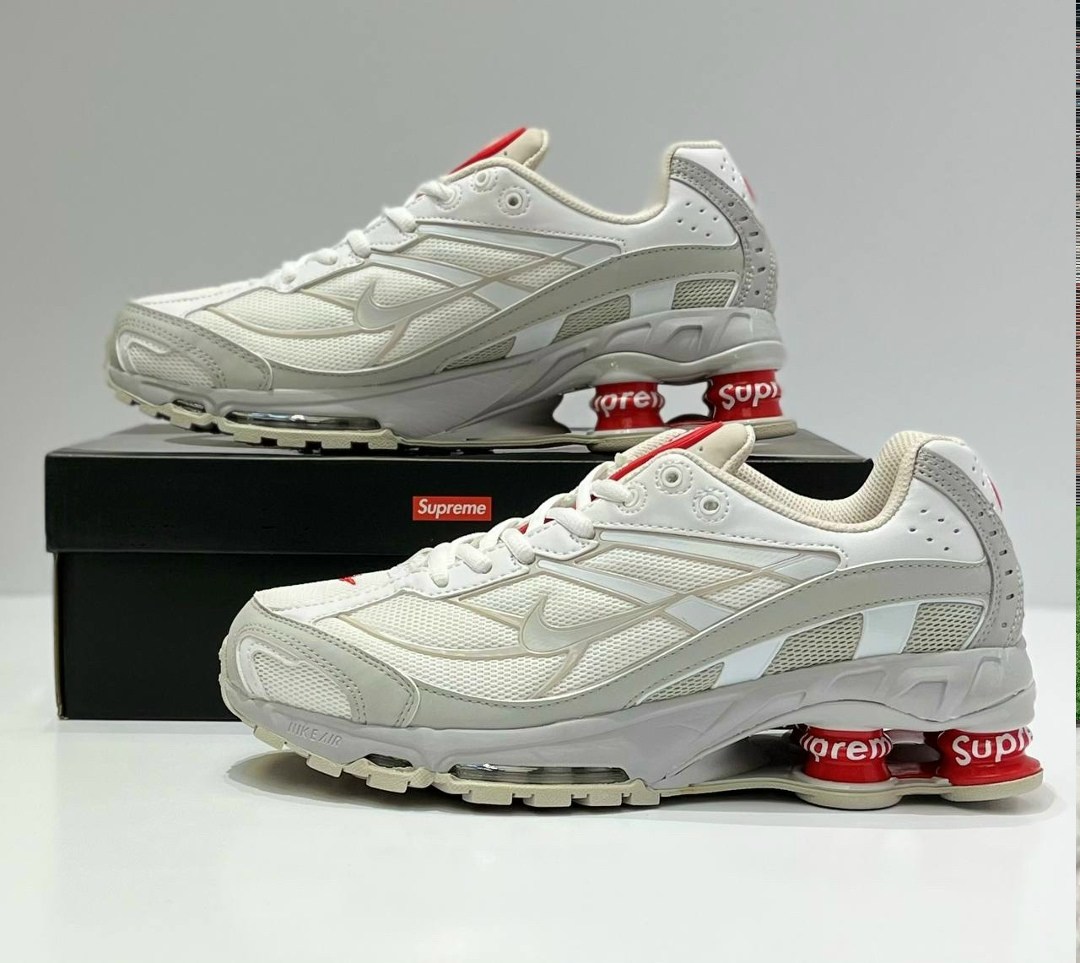 supreme x nike shox ride 2,кроссовки supreme,кроссовки supreme x nike shox ride 2 sp белые,кроссовки nike shox ride 2 x supreme white,supreme nike shox ride 2