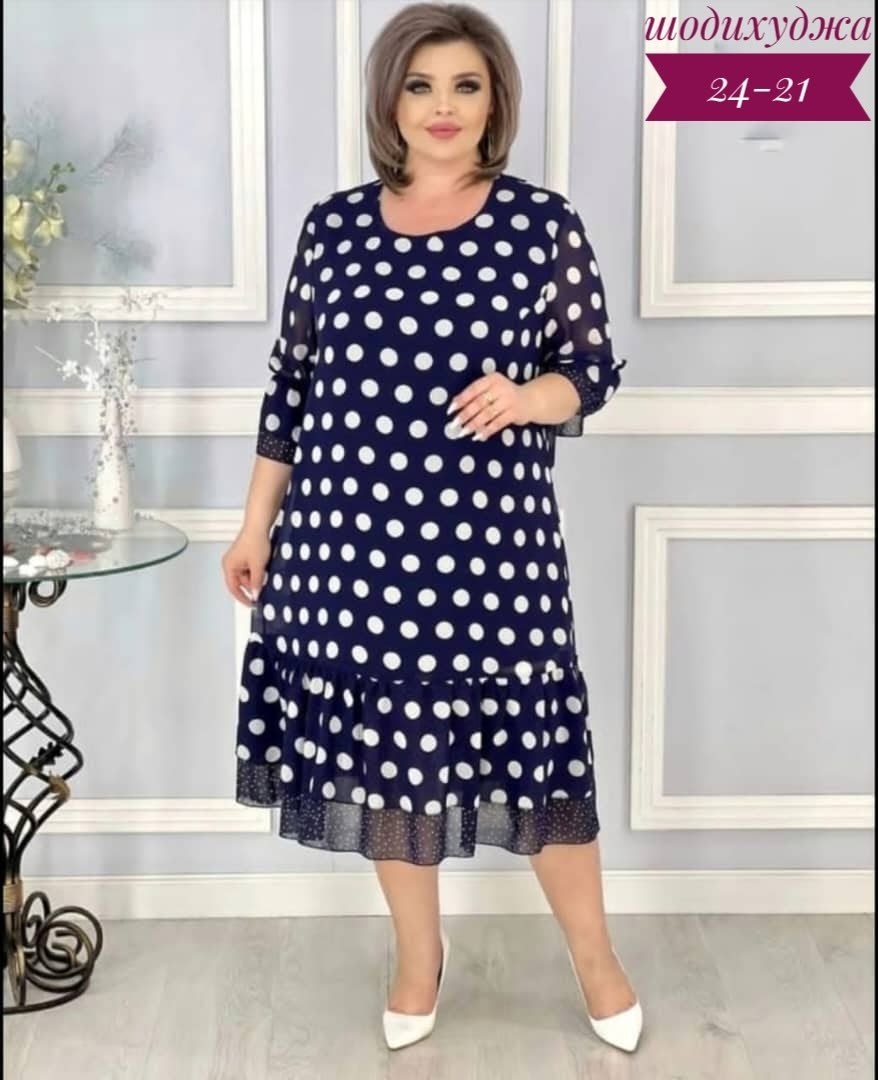 платье женское,платье в горошек,вечернее платье больших размеров нарядное в горошек saliya brand,платье больших размеров,нарядное платье