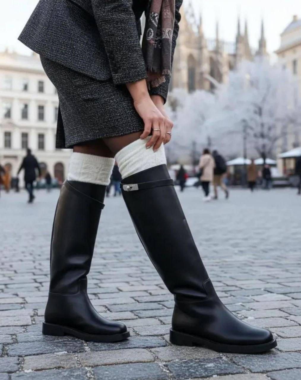 ,сапоги,сапоги демисезонные,сапоги hermes,сапоги трубы эрмес