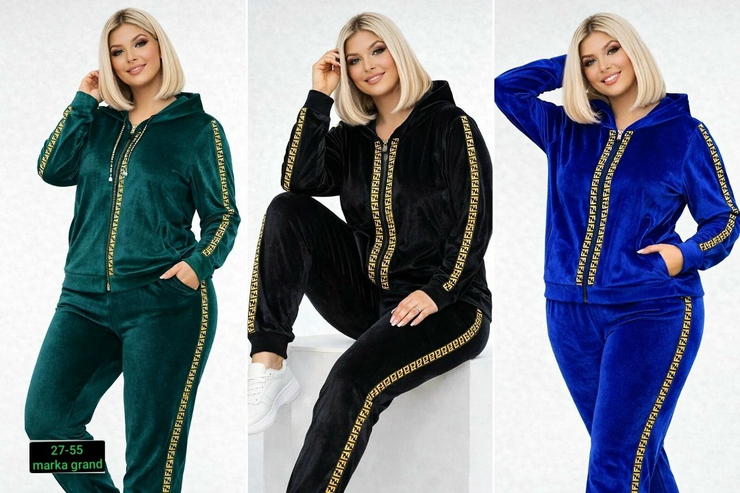 велюровый костюм,велюровый костюм женский большого размера,велюровые костюмы для полных женщин,костюм двойка велюр,черный велюровый костюм женский