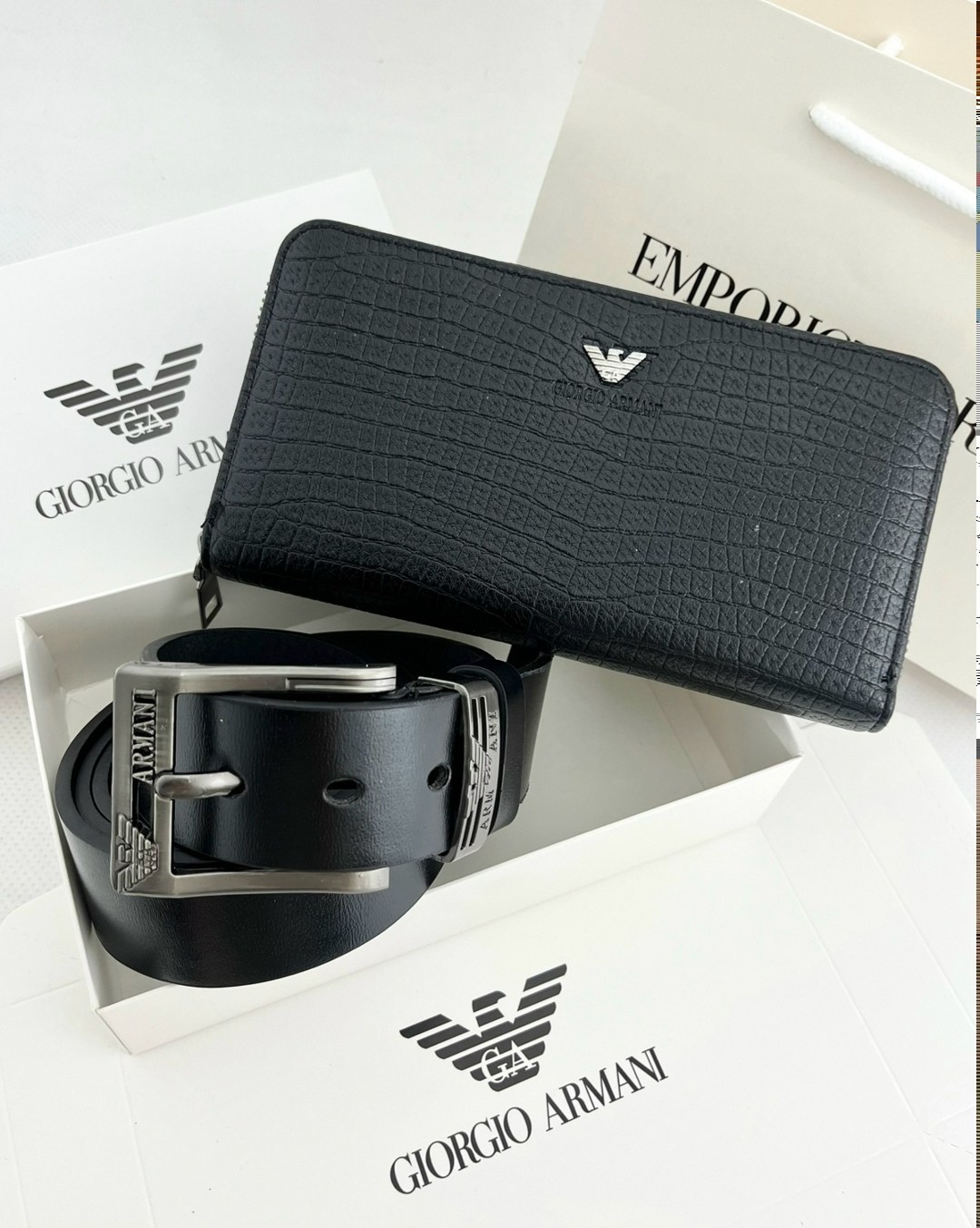 подарочный набор для мужчины ремень и портмоне,мужской подарочный набор,мужские наборы ремень и кошелек,набор армани мужской,мужские ремни