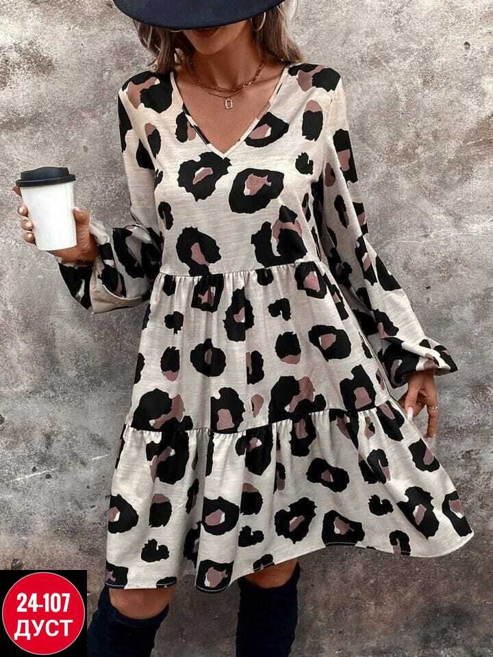 платье с леопардовым принтом,шифоновое леопардовое платье,платье стильное,платье женской,платье женское леопардовое