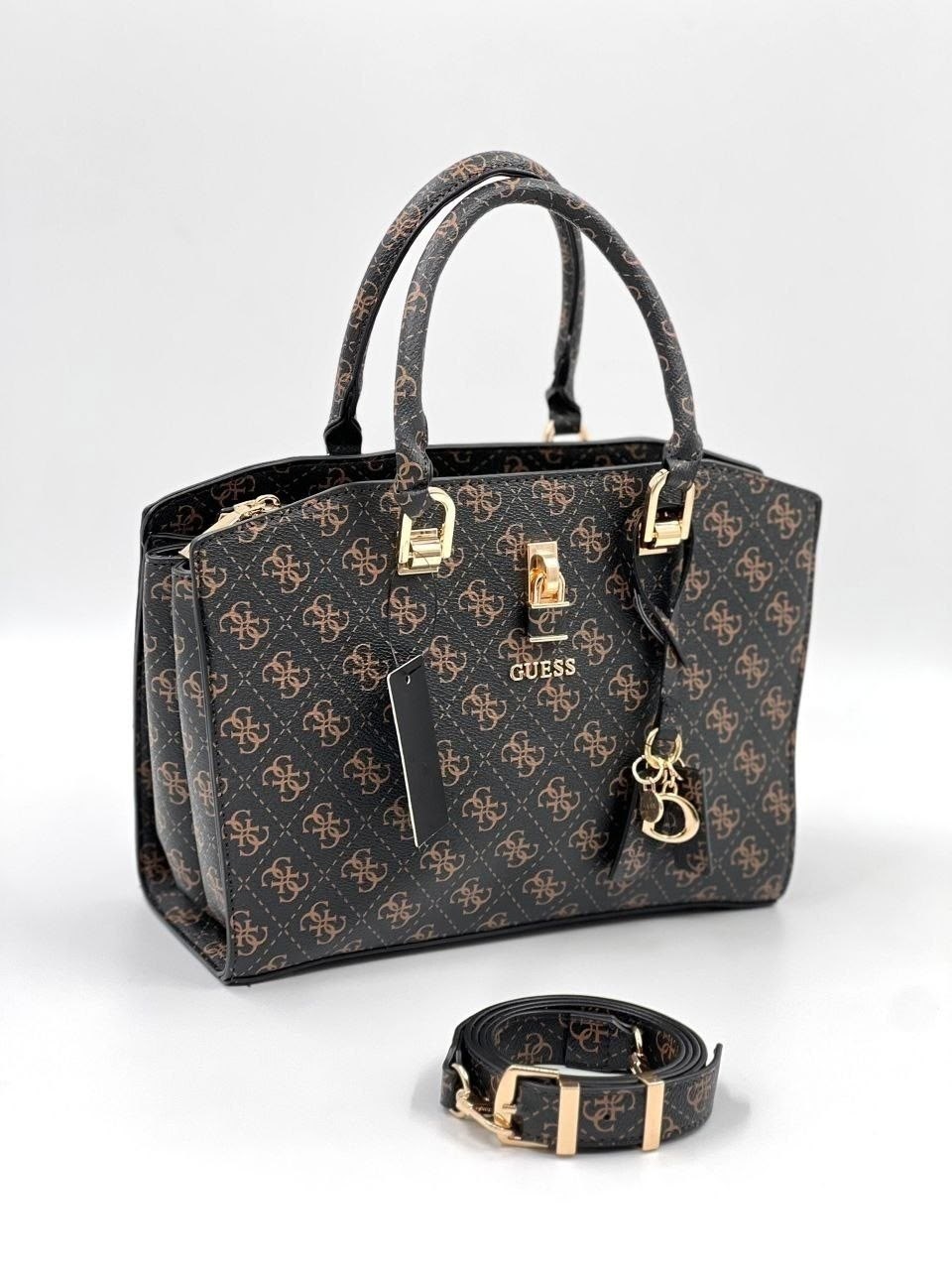 сумка женская guess,сумка guess,сумка женская guess lux,сумка guess тоут,сумка guess c g логотипом светло-серый 33х23х15 см