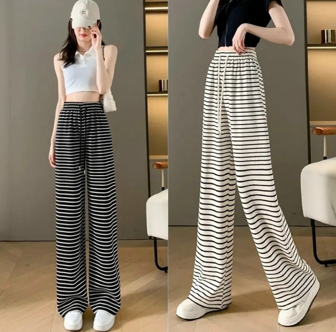 брюки женские прямые в полоску,брюки повседневные женские брюки свободного кроя,широкие брюки в черно-белую полоску для женщин,широкие брюки в полоску женские,брюки женские широкие