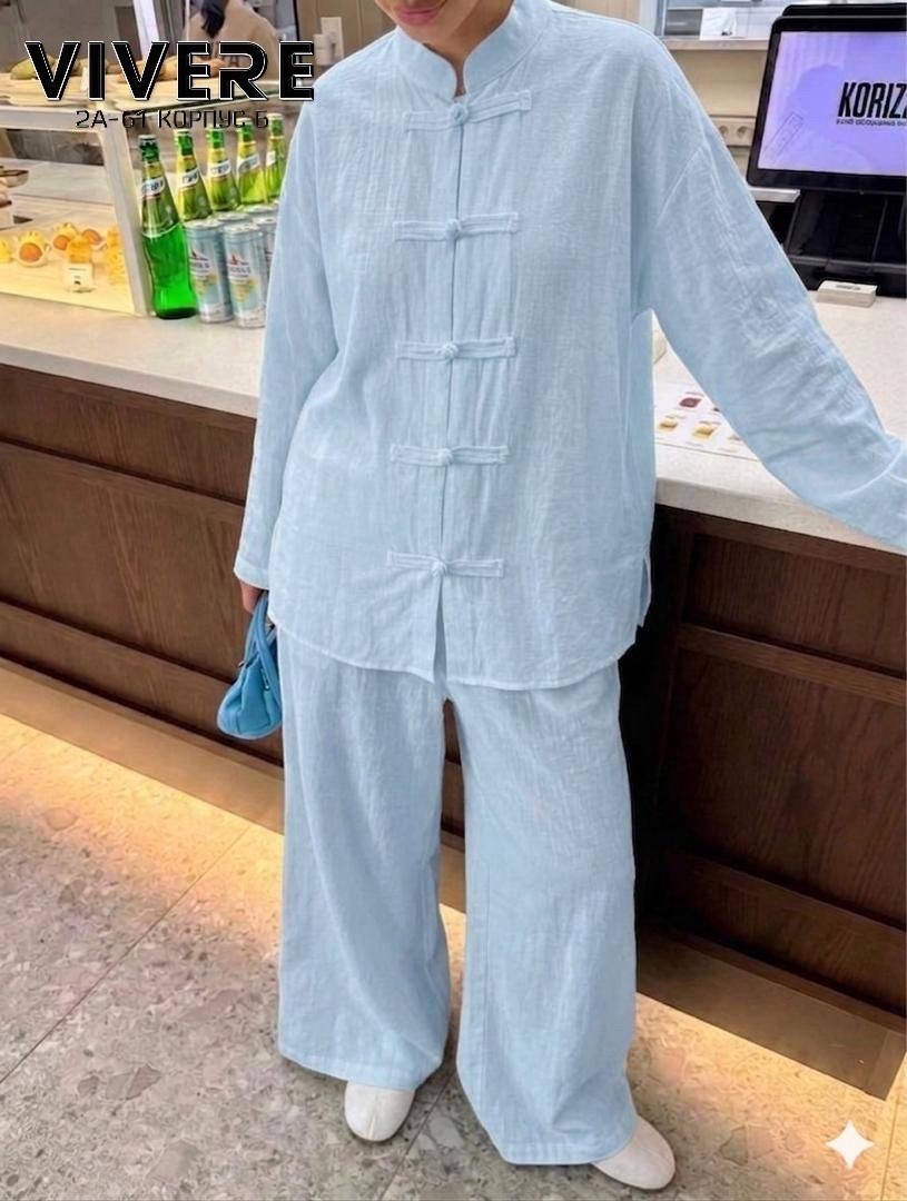 костюм женский брючный,традиционные китайские костюмы,костюм китайский,двойка костюм с брюками,летний брючный костюм двойка saboor