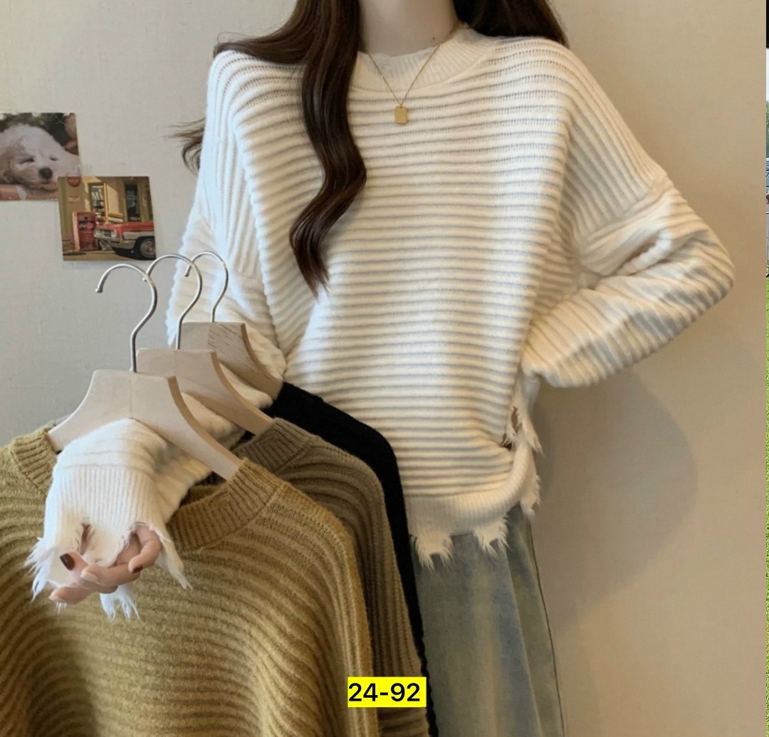 wywm повседневный вязаный свитер с круглым вырезом,кофта стиль,свободный повседневный свитер,трикотажный свитер,свитер женский