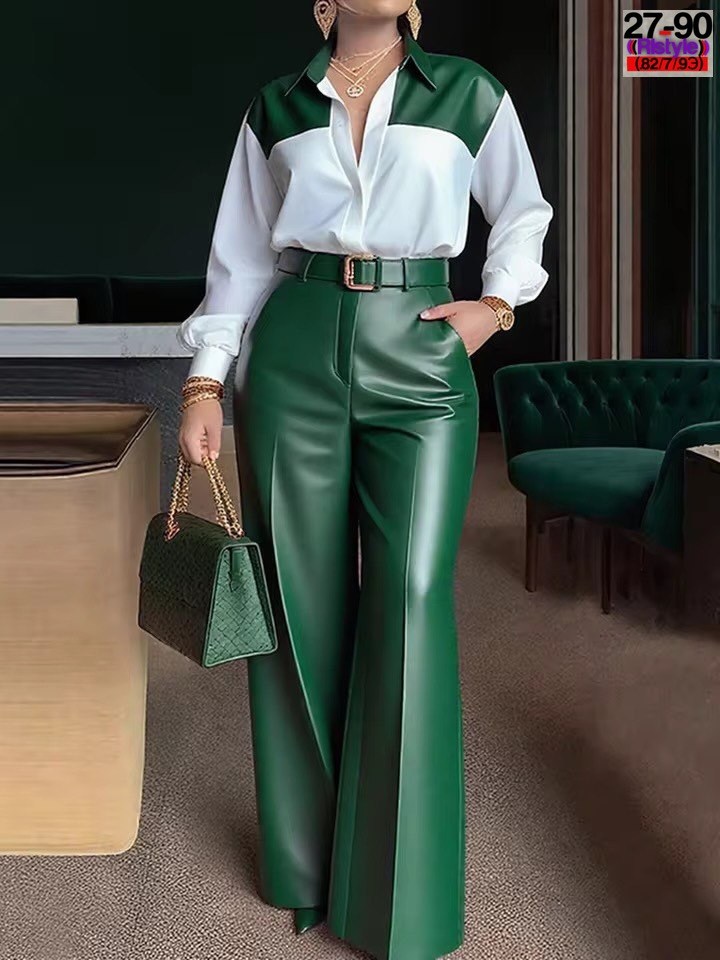 брюки модные,брюки с поясом,кожаные брюки широкие,широкие брюки,кожаные брюки женские