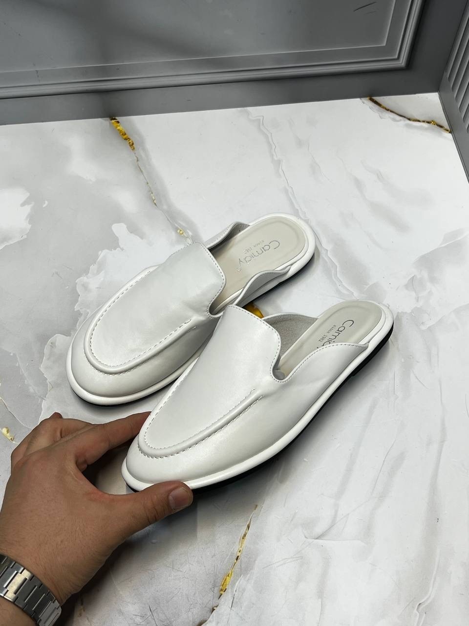 ,мюли hermes,белые кожаные мюли hermes oz,кожаные мюли,мюли женские