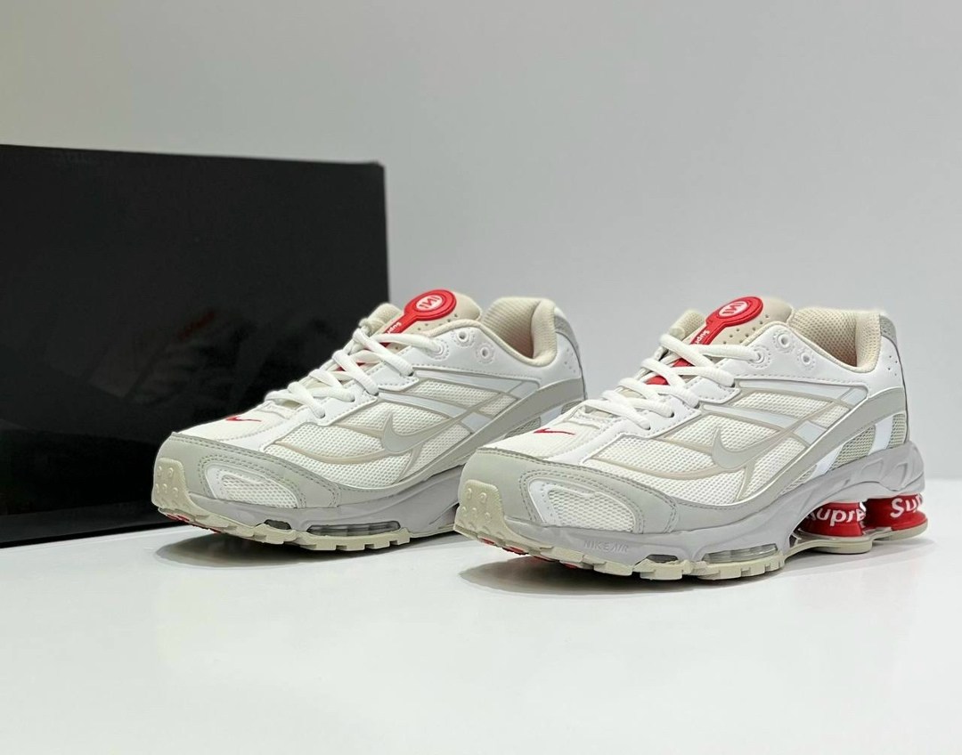 supreme x nike shox ride 2,кроссовки supreme,кроссовки supreme x nike shox ride 2 sp белые,кроссовки nike shox ride 2 x supreme white,supreme nike shox ride 2